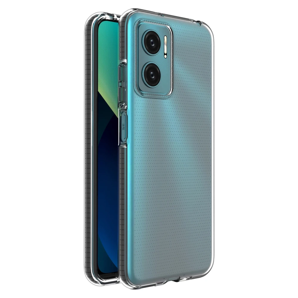 Hurtel Spring dėklas su spalvotu rėmeliu skirtas Xiaomi Redmi 10, juodas