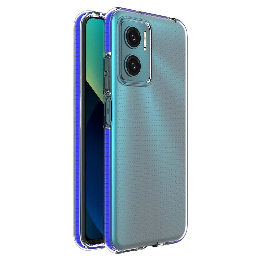 Hurtel Spring dėklas su spalvotu rėmeliu skirtas Xiaomi Redmi 10, tamsiai mėlynas