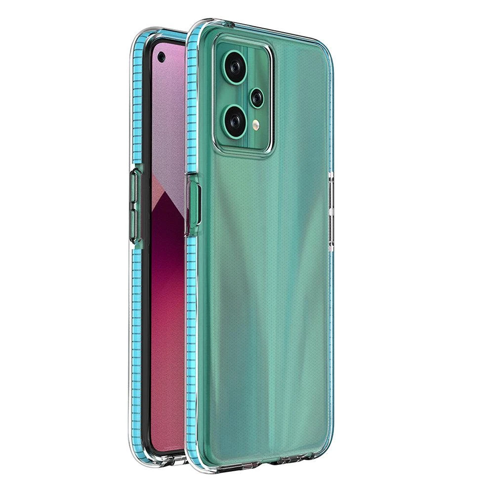 Hurtel Spring dėklas su spalvotu rėmeliu skirtas Realme 9 Pro, šviesiai mėlynas