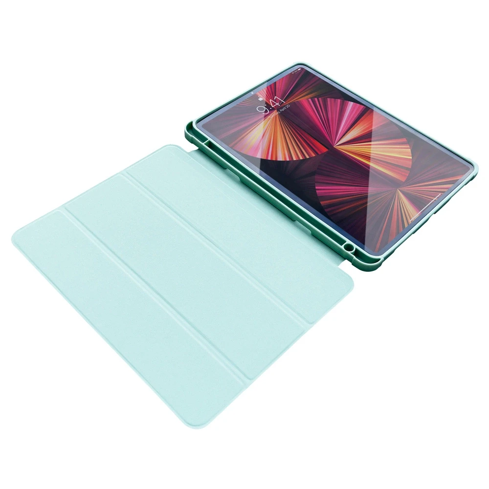 Hurtel Stand Planšetė Smart Apple iPad Pro 12.9 '' 2021/2020 su stoveliu dėklas planšetiniam kompiuteriui žalios spalvos