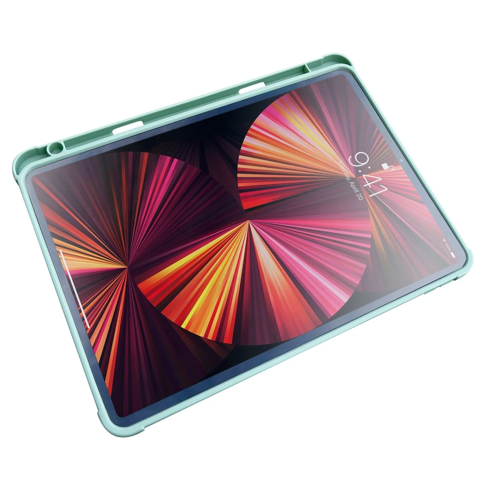 Hurtel Stand Planšetė Smart Apple iPad Pro 12.9 '' 2021/2020 su stoveliu dėklas planšetiniam kompiuteriui žalios spalvos