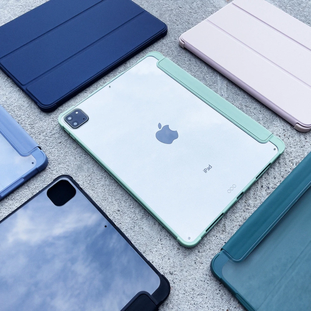 Hurtel Stand Planšetė Smart Apple iPad Pro 12.9 '' 2021/2020 su stoveliu dėklas planšetiniam kompiuteriui žalios spalvos