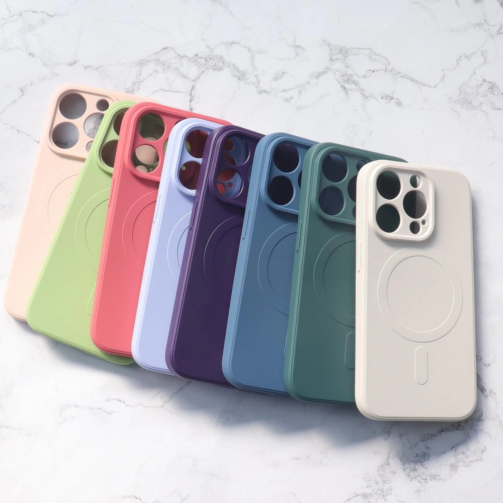 Hurtel Su MagSafe suderinamas silikoninis dėklas, skirtas iPhone 15 Pro silikoniniam dėklui - tamsiai mėlynas