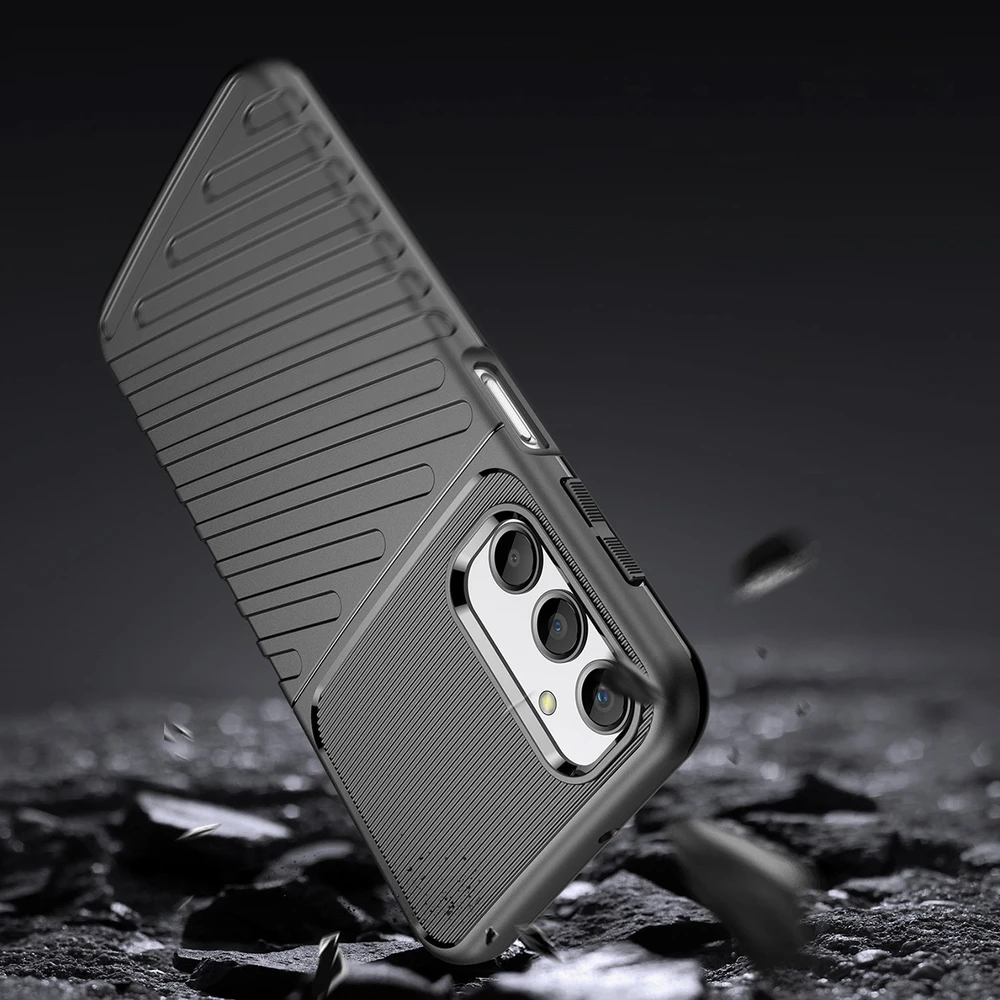 Hurtel Thunder Samsung Galaxy A24 4G silikoninis armor dėklas telefonui juodos spalvos