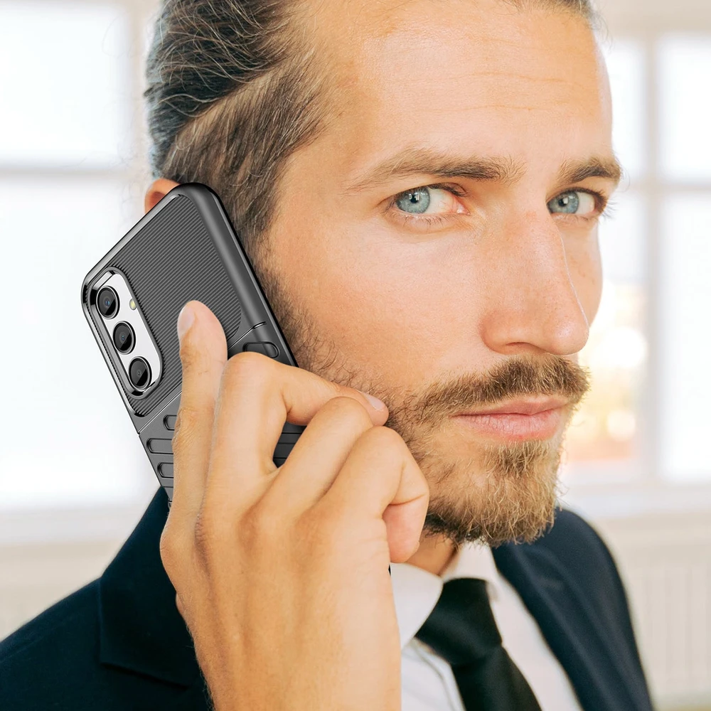 Hurtel Thunder Samsung Galaxy A24 4G silikoninis armor dėklas telefonui juodos spalvos