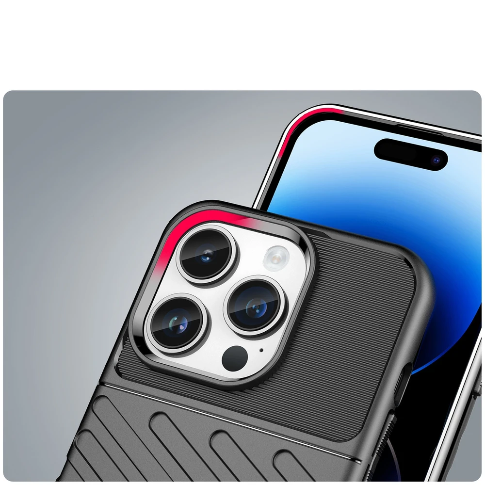 Hurtel Thunder dėklas Apple iPhone 14 Pro Max armored case dėklas telefonui juodos spalvos