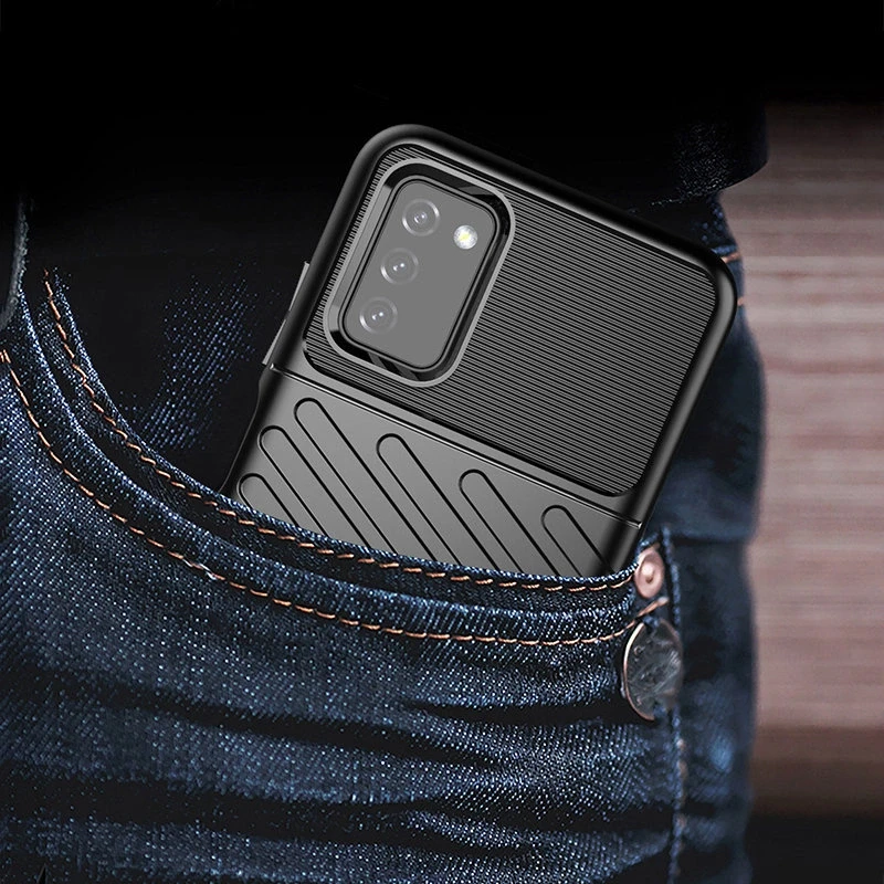 Hurtel Thunder dėklas skirtas Samsung Galaxy A03s, juodas