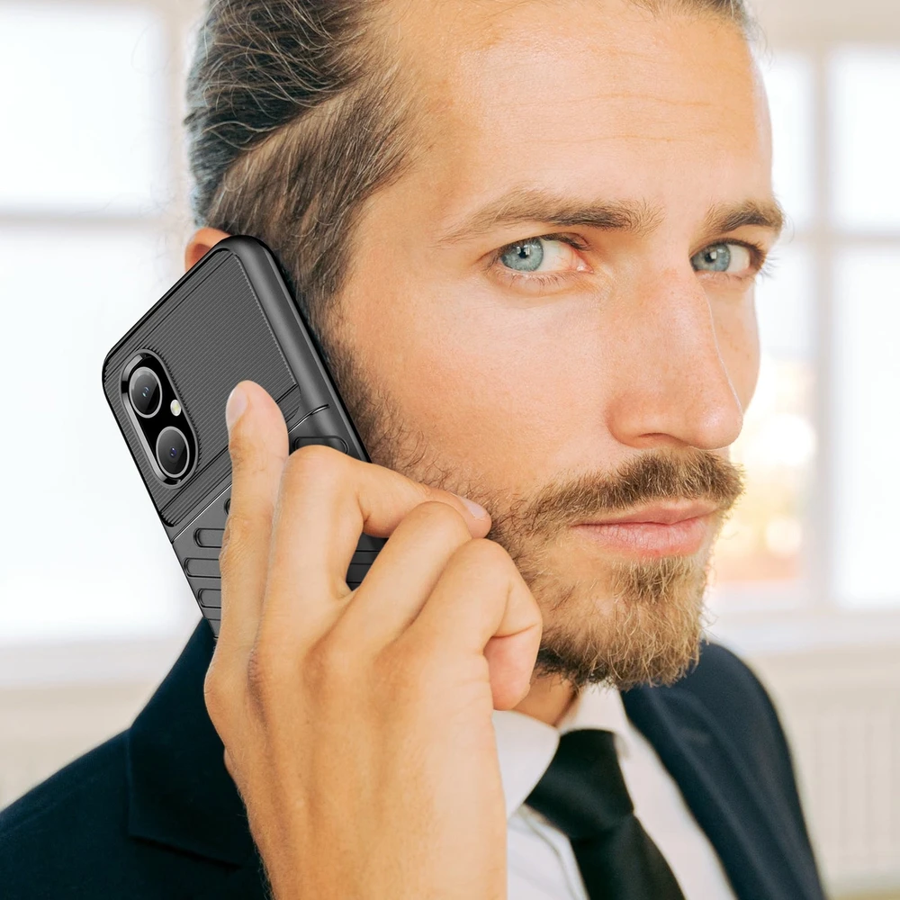 Hurtel Thunder Xiaomi Poco M4 5G silikoninis armor dėklas telefonui juodos spalvos