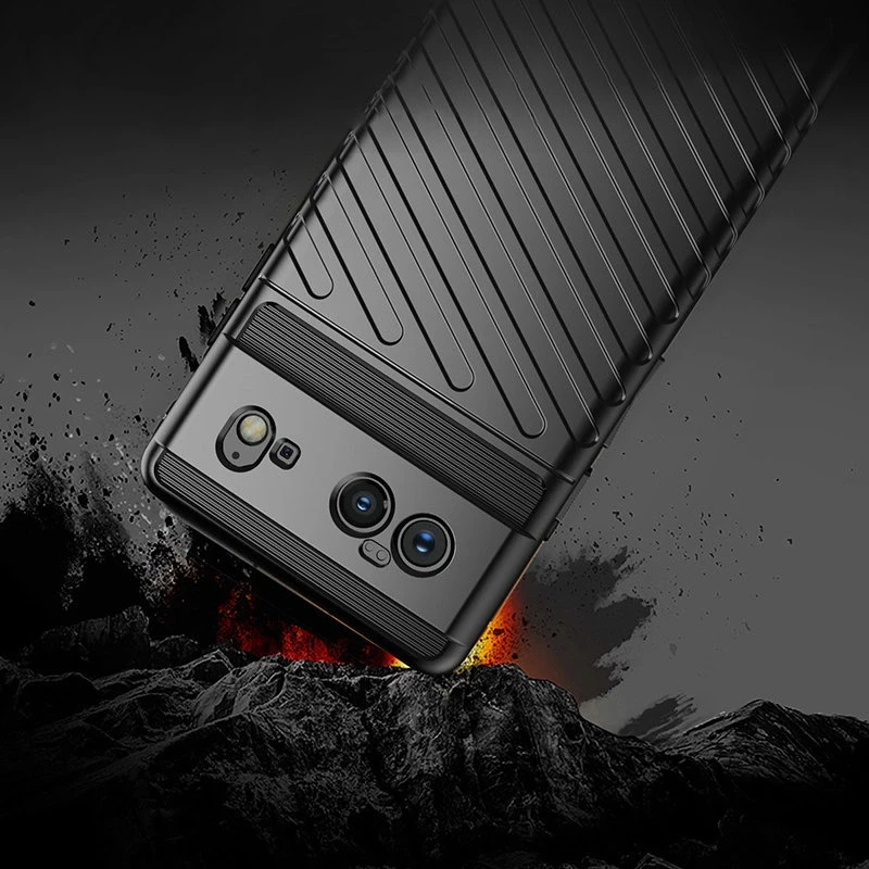 Hurtel Thunder Flexible Tough Rugged TPU Google Pixel 6 dėklas telefonui juodos spalvos