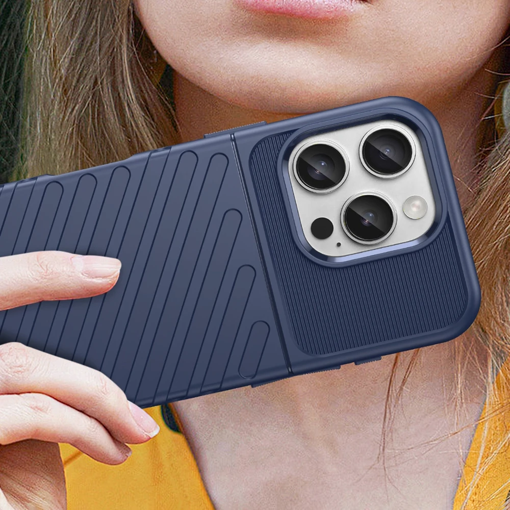 Hurtel Thunder Apple iPhone 16 Pro Max silikoninis – dėklas telefonui mėlynos spalvos