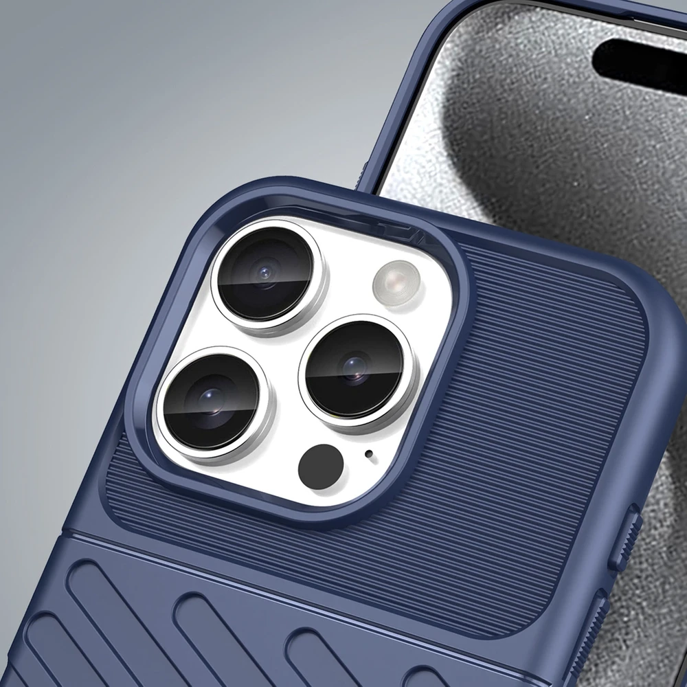 Hurtel Thunder Apple iPhone 16 Pro Max silikoninis – dėklas telefonui mėlynos spalvos