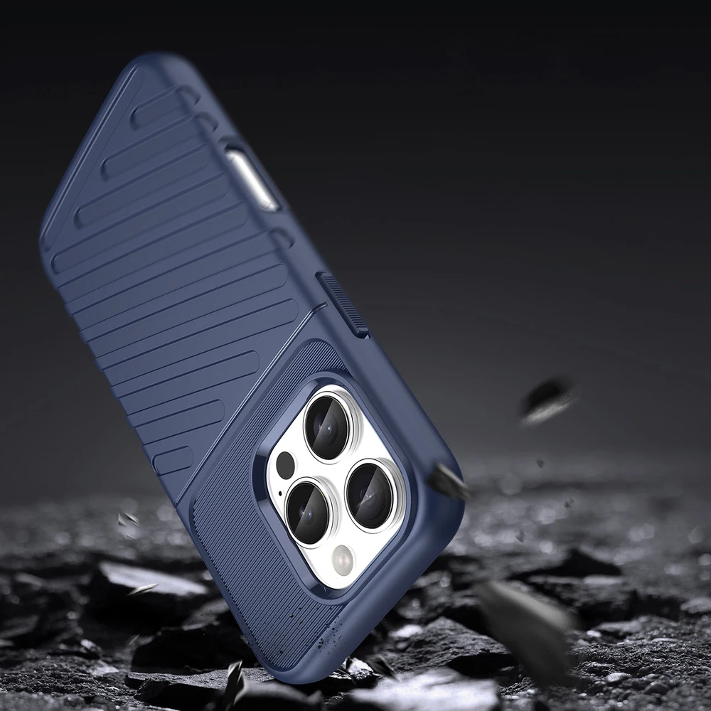 Hurtel Thunder Apple iPhone 16 Pro Max silikoninis – dėklas telefonui mėlynos spalvos