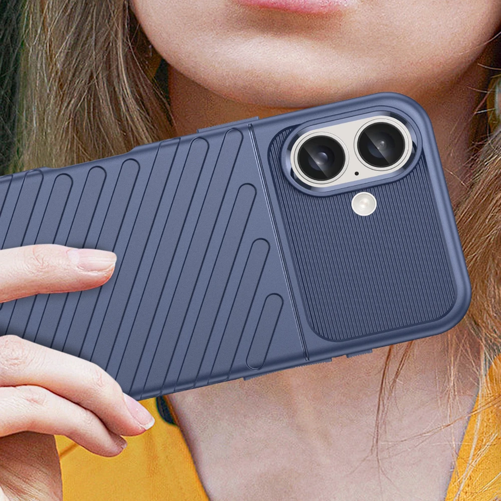Hurtel Thunder Apple iPhone 16 Plus silikoninis – dėklas telefonui mėlynos spalvos