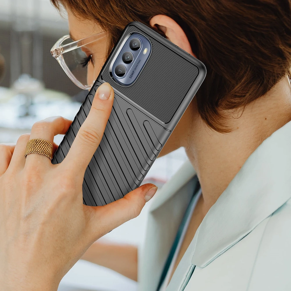 Hurtel Thunder dėklas skirtas Motorola Moto G62 5G, juodas