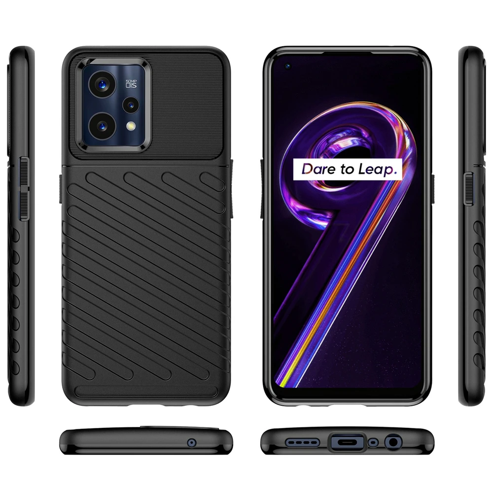Hurtel Thunder dėklas skirtas Realme 9 Pro + (9 Pro Plus), juodas