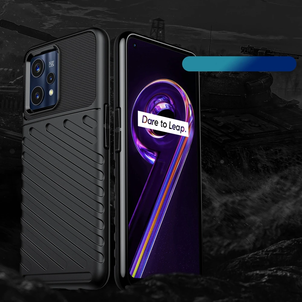 Hurtel Thunder dėklas skirtas Realme 9 Pro + (9 Pro Plus), juodas