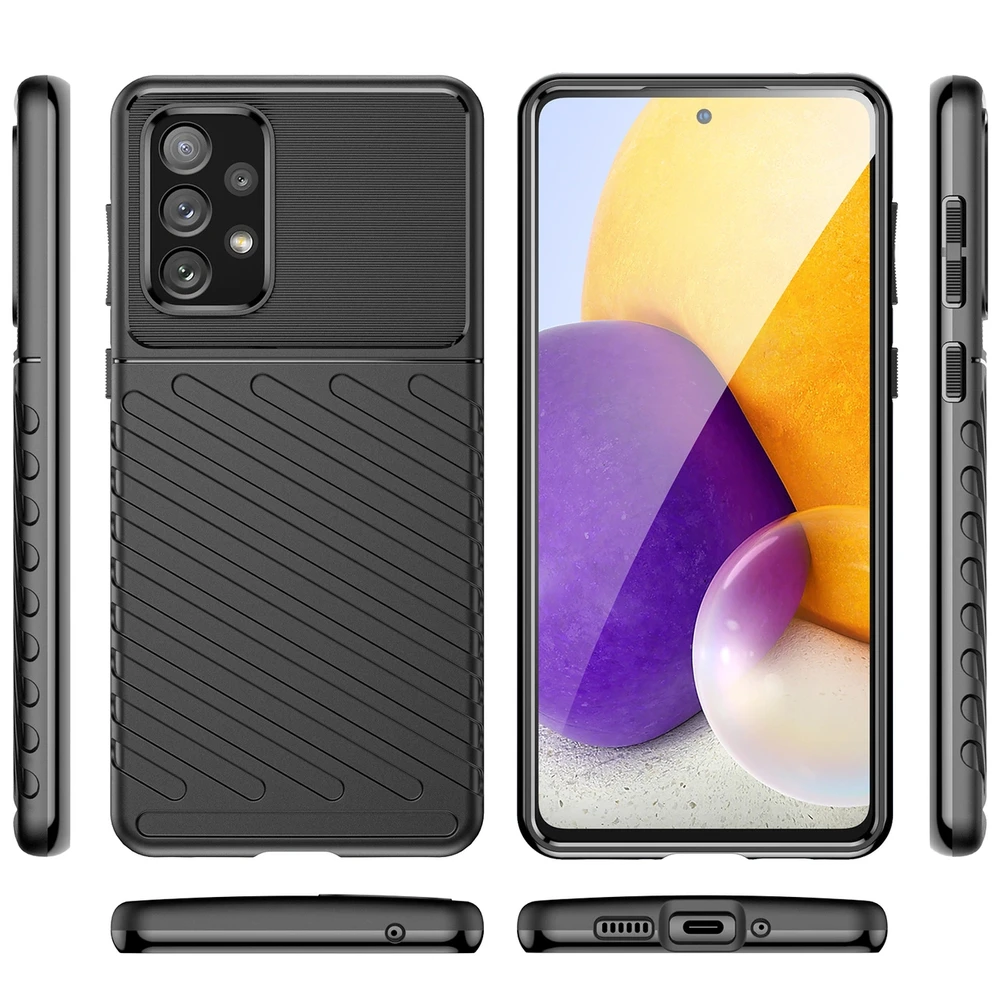 Hurtel Thunder dėklas skirtas Samsung Galaxy A73, juodas