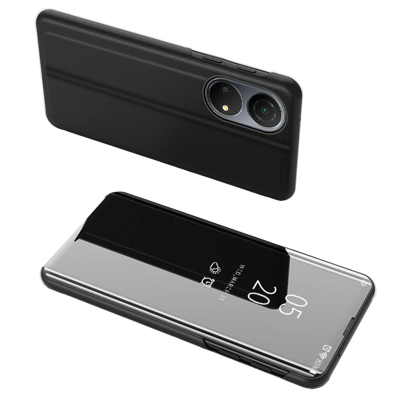 Hurtel Clear View dėklas skirtas Honor X7 / Honor Play 30 Plus, juodas