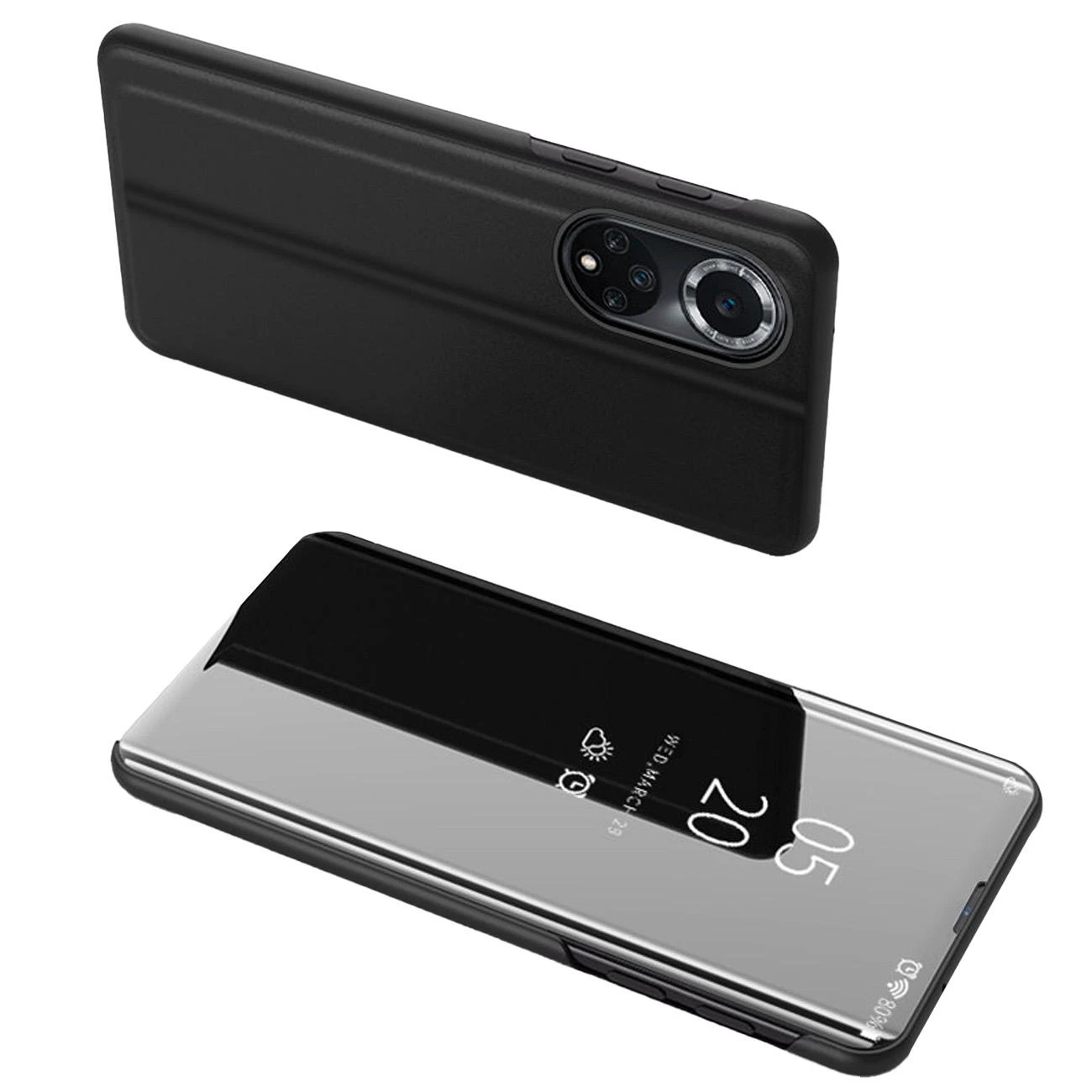 Hurtel Clear View dėklas skirtas Huawei nova 9, juodas