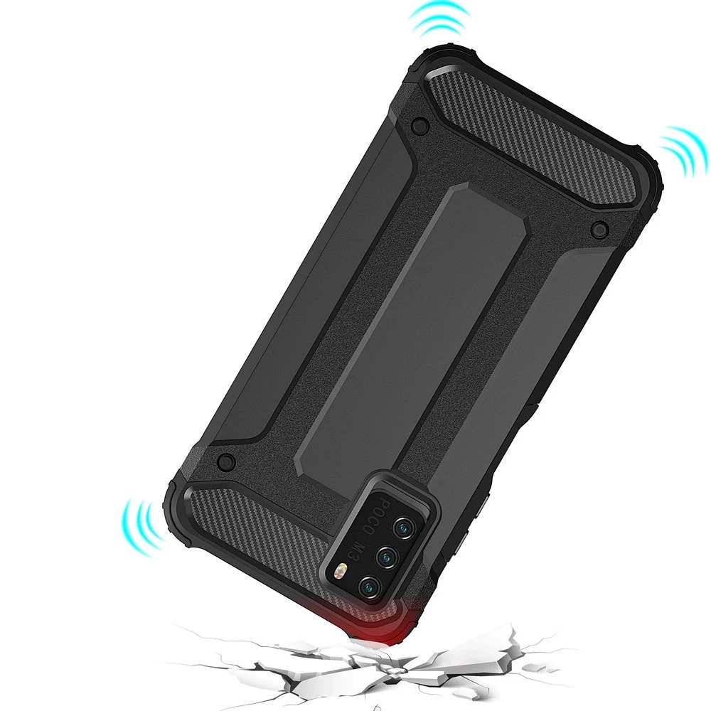 Hurtel Hybrid Armor dėklas skirtas Xiaomi Redmi Note 10 5G / Poco M3 Pro, auksinis