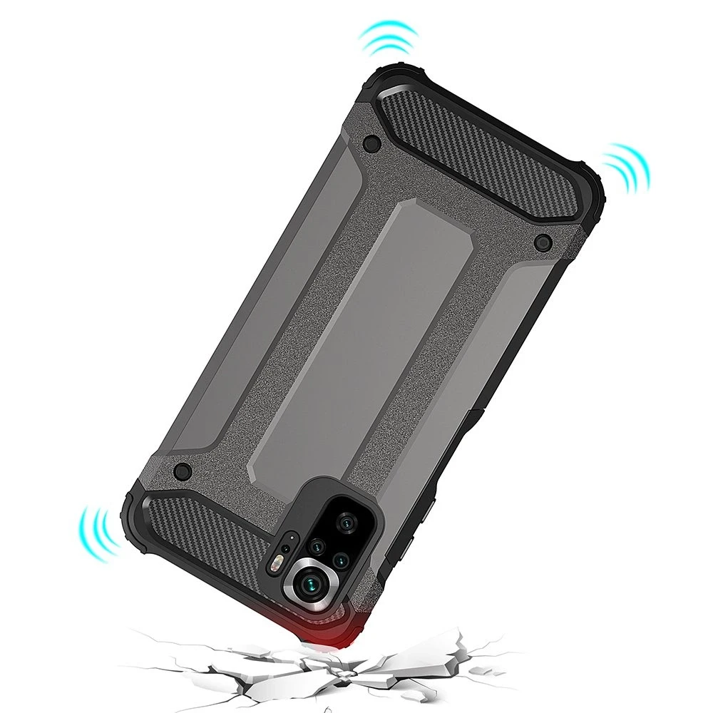 Hurtel Hybrid Armor dėklas skirtas Xiaomi Redmi Note 11T 5G / Redmi Note 11S 5G / Poco M4 Pro 5G, mėlynas