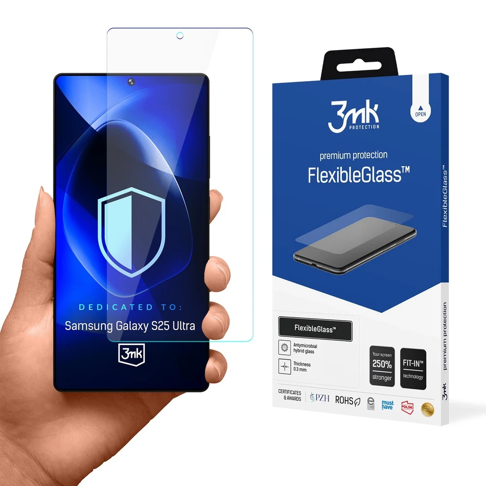 3MK „FlexibleGlass“ hibridinis stiklo sijonas „Samsung Galaxy S25 Ultra“