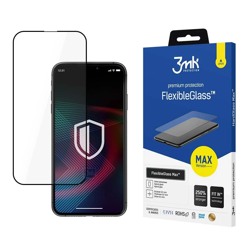 Apsauginis stiklas Apple iPhone 14 Plus hibridinis flexi 7H iš 3mk FlexibleGlass Max serijos