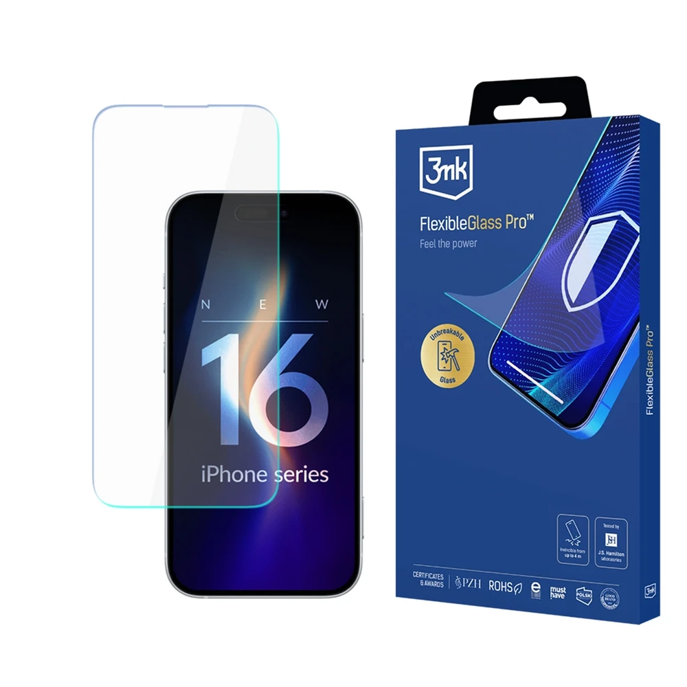 3MK „FlexibleGlass“ hibridinis stiklinis sijonas „Apple“ ir „iPhone 16 Pro Max“ telefonams