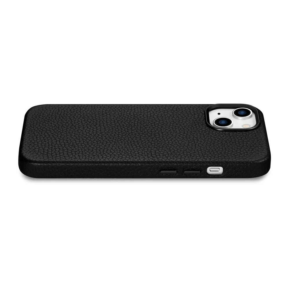 iCarer Litchi Premium Leather Apple iPhone 14 Plus Magnetic Leather with MagSafe dėklas telefonui juodos spalvos (WMI14220711-BK)