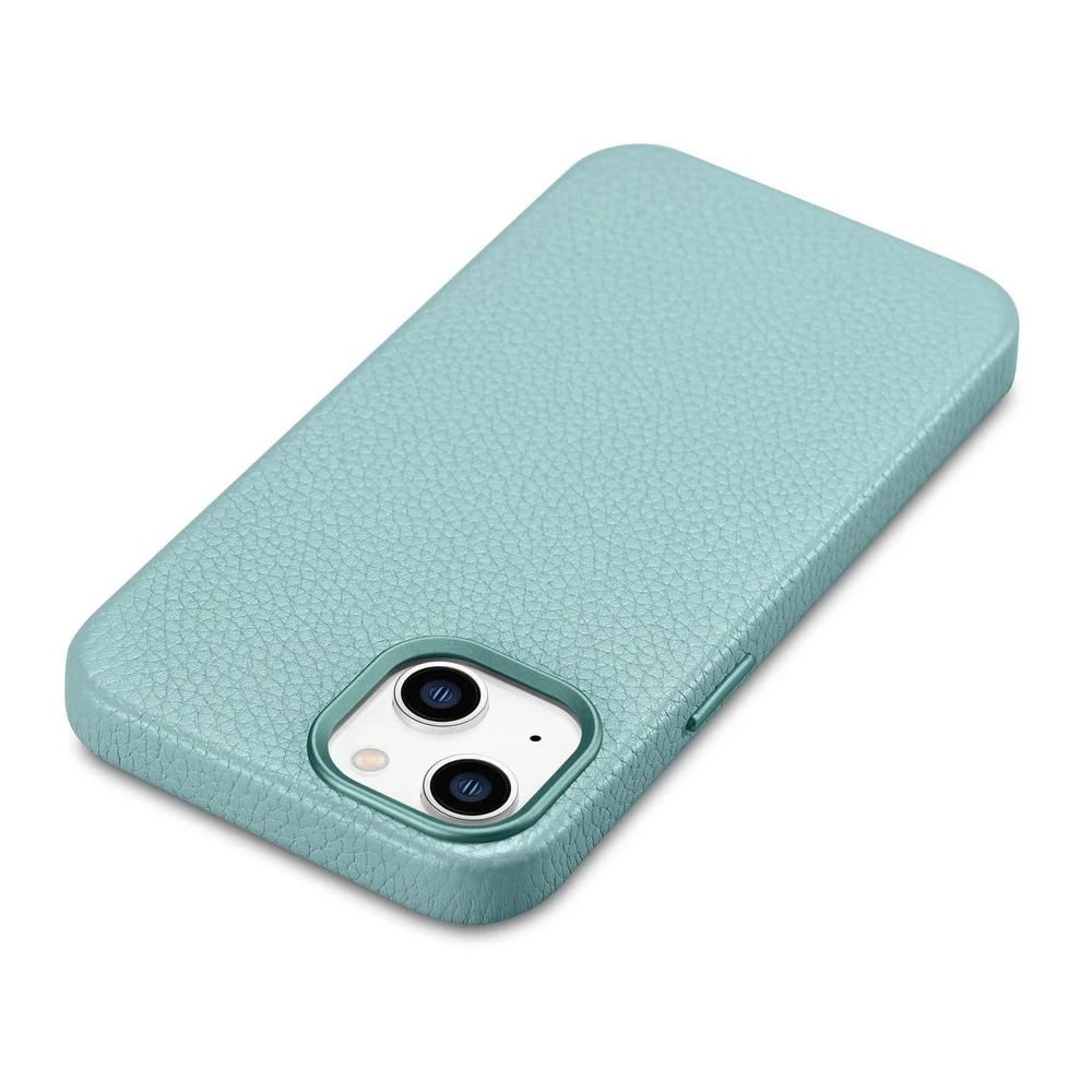 iCarer Litchi Premium Leather Apple iPhone 14 Plus Magnetic Leather with MagSafe dėklas telefonui žalios spalvos (WMI14220711-GN)