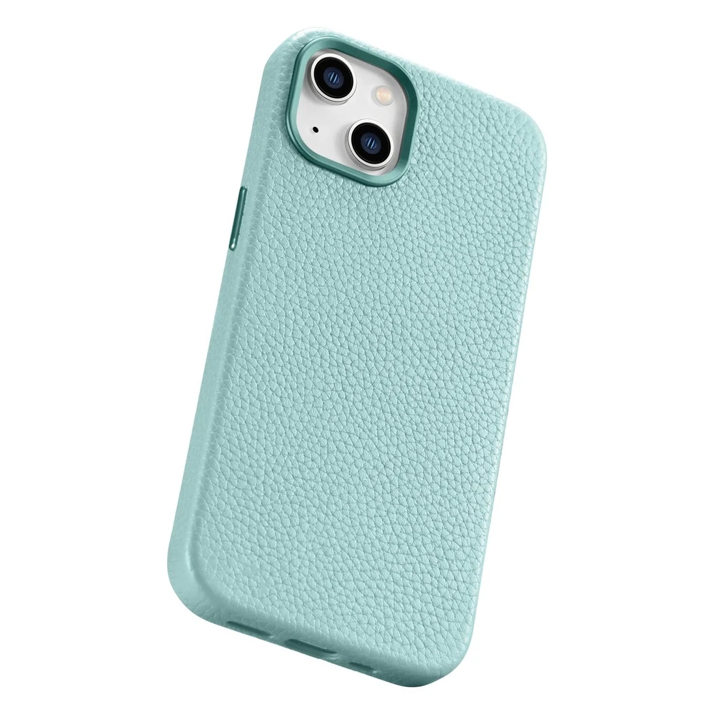 iCarer Litchi Premium Leather Apple iPhone 14 Plus Magnetic Leather with MagSafe dėklas telefonui žalios spalvos (WMI14220711-GN)