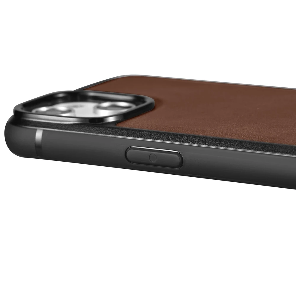 iCarer Leather Oil Wax Genuine Leather Apple iPhone 14 Plus (MagSafe Compatible) dėklas telefonui rudos spalvos (WMI14220719-BN)