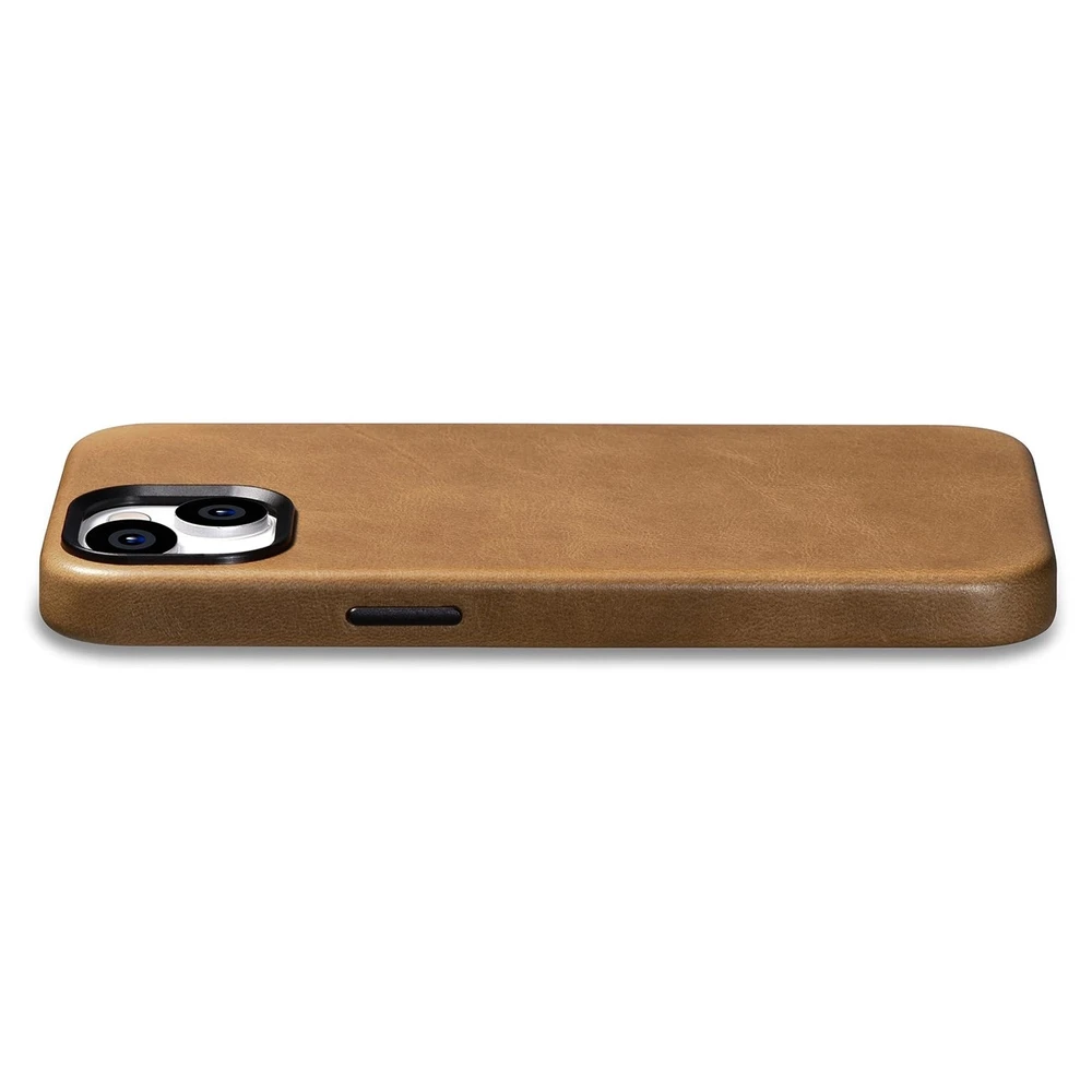 iCarer Oil Wax Premium Leather Apple iPhone 14 Plus Magnetic Leather with MagSafe dėklas telefonui rudos spalvos (WMI14220703-TN)