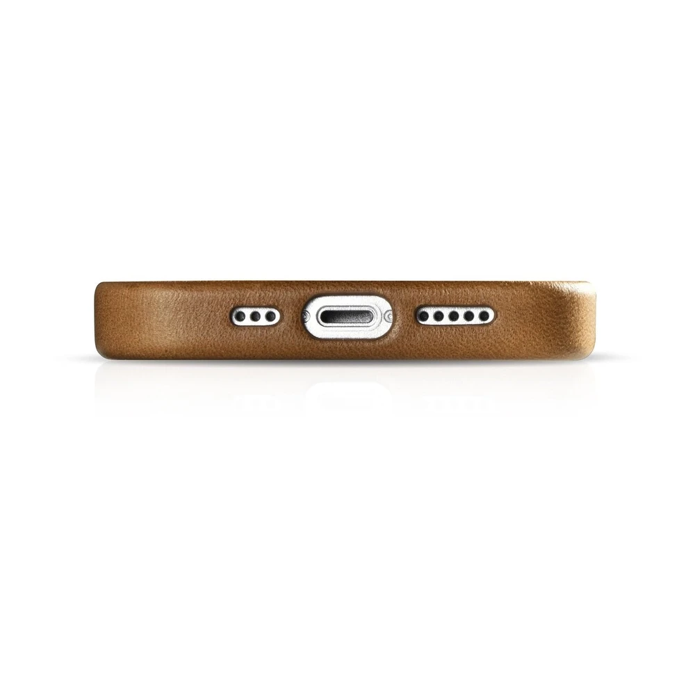 iCarer Oil Wax Premium Leather Apple iPhone 14 Plus Magnetic Leather with MagSafe dėklas telefonui rudos spalvos (WMI14220703-TN)