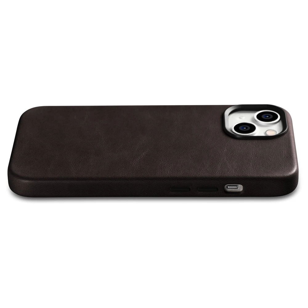 iCarer Oil Wax Premium Leather Apple iPhone 14 Plus Magnetic Leather with MagSafe dėklas telefonui rudos spalvos (WMI14220703-BN)