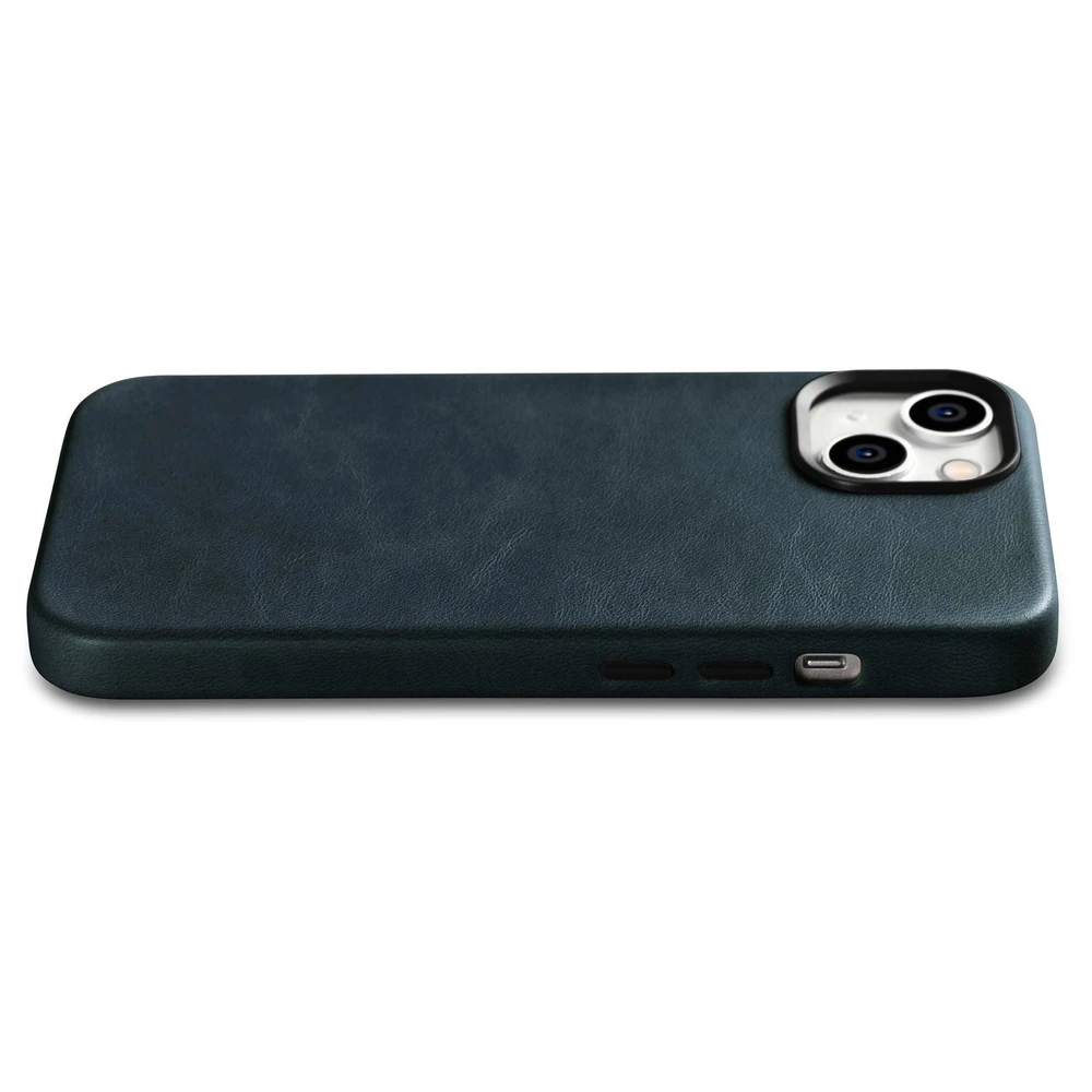 iCarer Oil Wax Premium Leather Apple iPhone 14 Plus Magnetic Leather with MagSafe dėklas telefonui mėlynos spalvos (WMI14220703-BU)