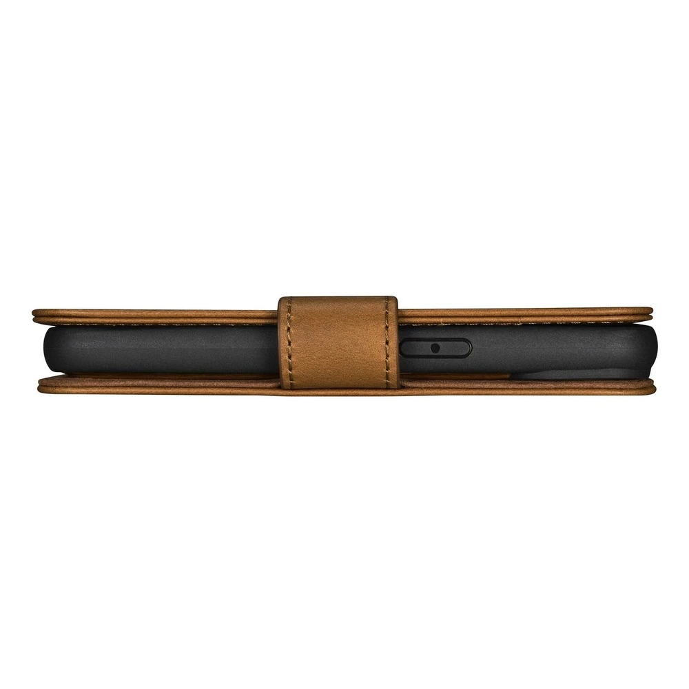 iCarer Oil Wax Wallet 2in1 Apple iPhone 14 Plus Anti-RFID Leather atverčiamas dėklas telefonui rudos spalvos (WMI14220723-TN)