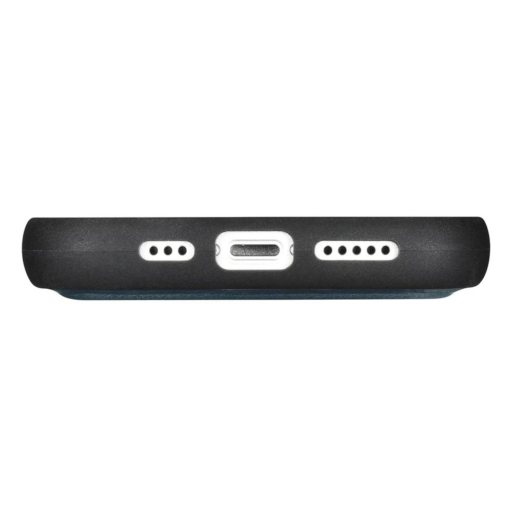 iCarer Oil Wax Wallet 2in1 Apple iPhone 14 Pro Anti-RFID Leather atverčiamas dėklas telefonui mėlynos spalvos (WMI14220722-BU)