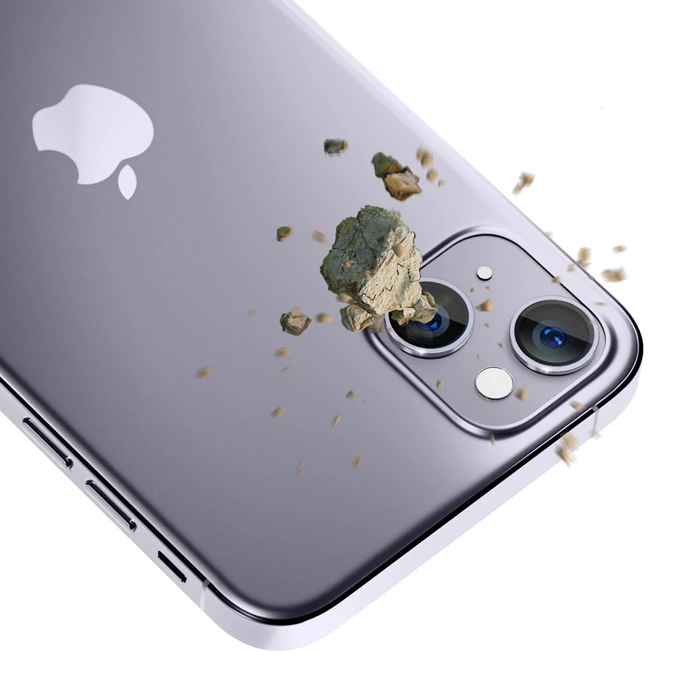3MK „Lens Protection Pro“, skirta iPhone 14 Plus 6,7 colio, violetinė, fotoaparato objektyvo apsauga su montavimo rėmeliu