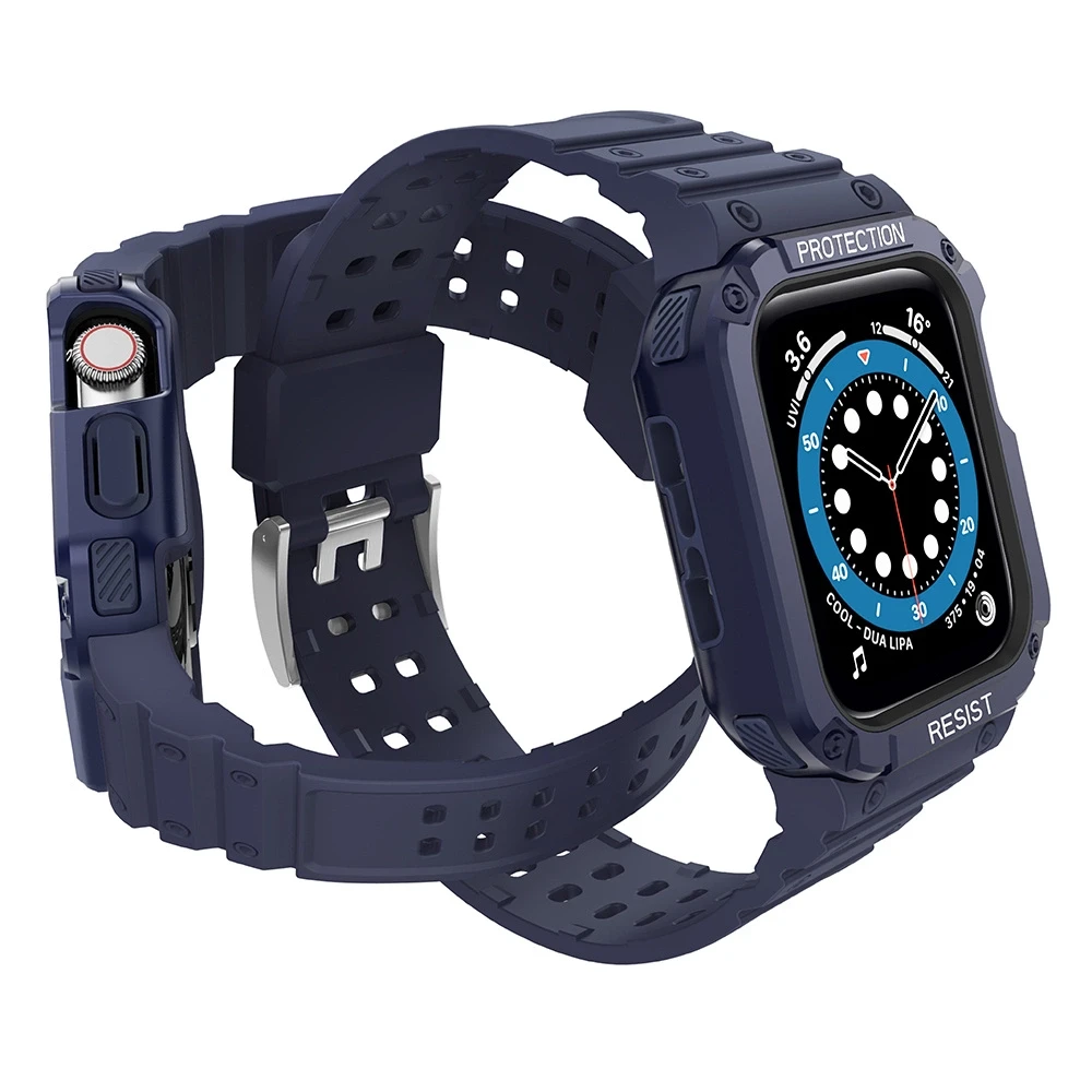 Išmaniojo laikrodžio Apple SE/7 silikoninis Hurtel dirželis, Mėlynos spalvos, 38/40/41 mm