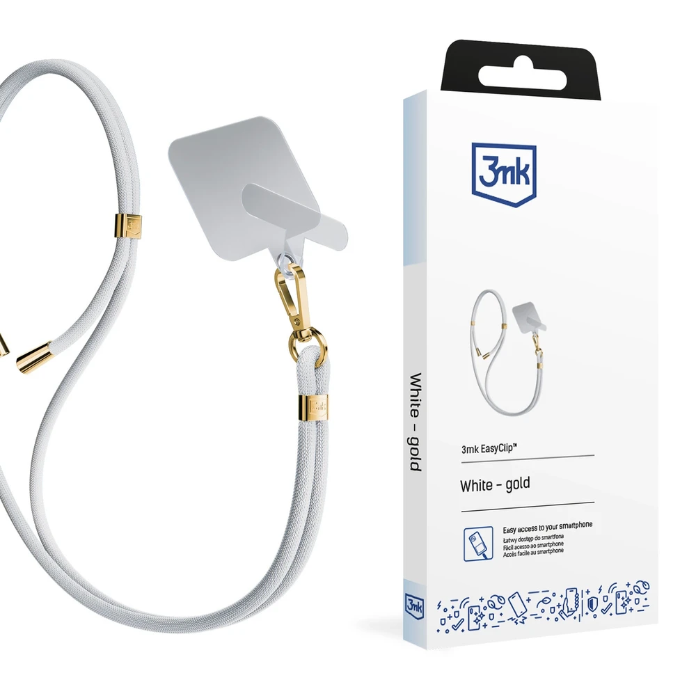 Išmanusis telefonas Lanyard 3mk EasyClip - baltos spalvos