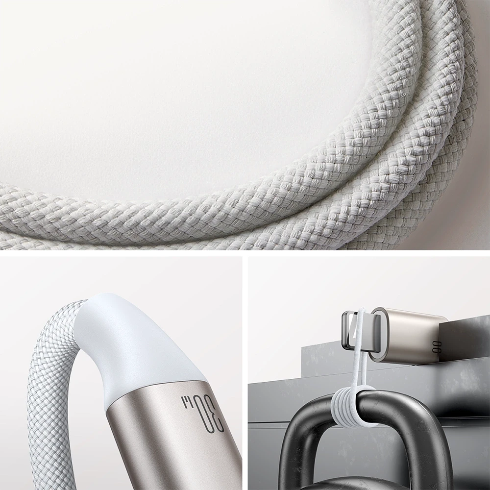 Greito įkrovimo magnetinis įkroviklis 2 viename Joyroom S-IW012 30W 1.5 m (baltas)