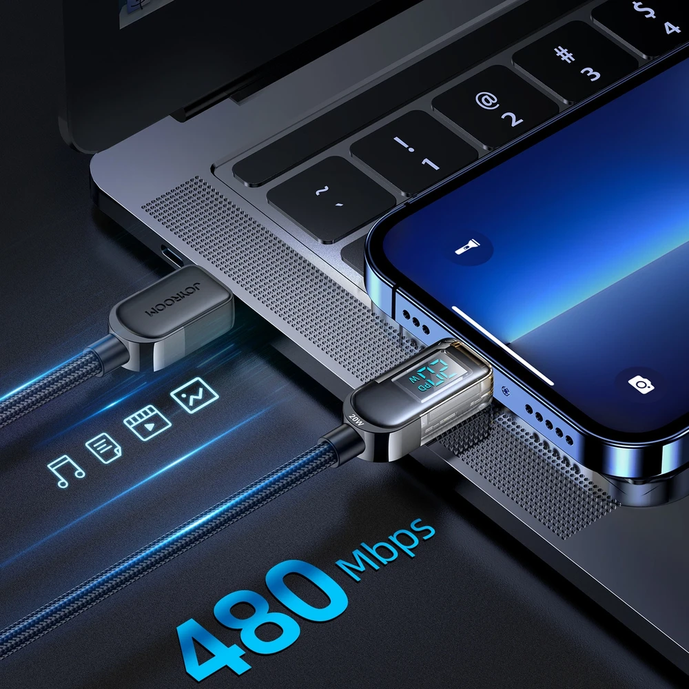 USB-C Lightning 20 W 1,2 m Joyroom S-CL020A4 kabelis (juoda)