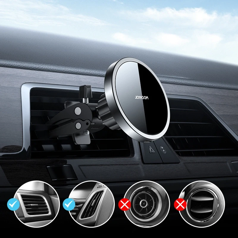Automobilinis laikiklis-įkroviklis Joyroom JR-ZS240 MagSafe 15W juodas