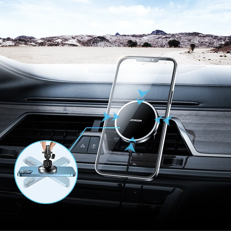 Automobilinis laikiklis-įkroviklis Joyroom JR-ZS240 MagSafe 15W juodas