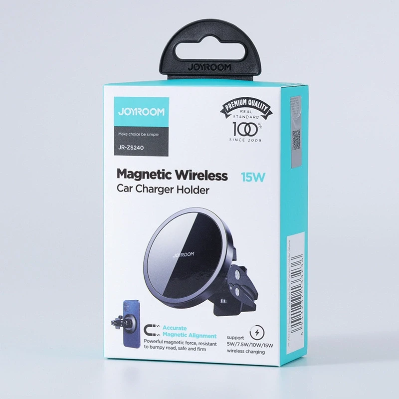 Automobilinis laikiklis-įkroviklis Joyroom JR-ZS240 MagSafe 15W juodas