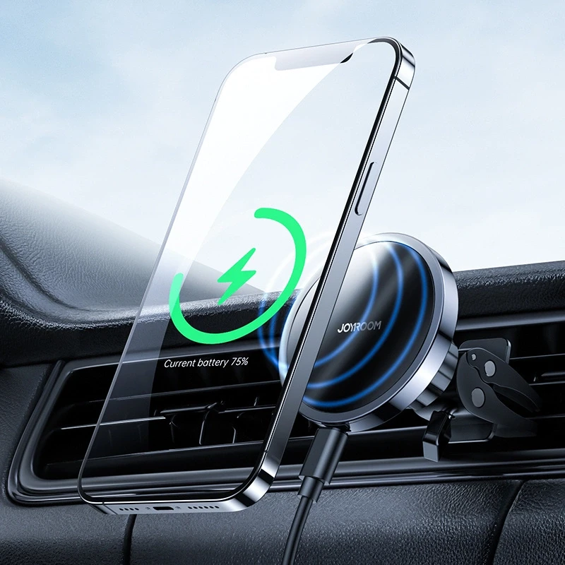 Automobilinis laikiklis-įkroviklis Joyroom JR-ZS240 MagSafe 15W juodas