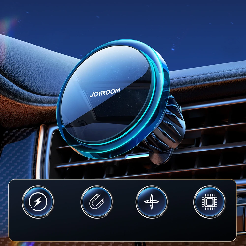 Automobilinis laikiklis-įkroviklis Joyroom JR-ZS291 15W MagSafe magnetinis, juodas