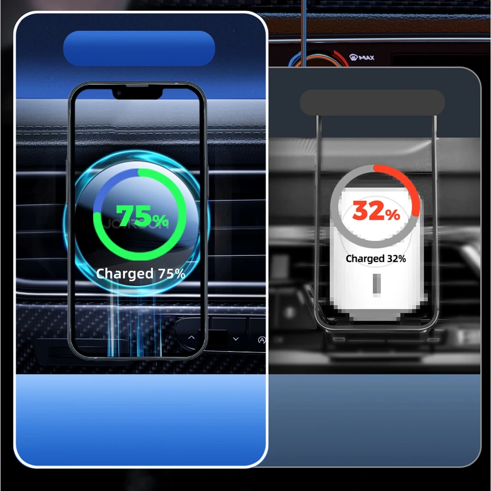 Automobilinis laikiklis-įkroviklis Joyroom JR-ZS291 15W MagSafe magnetinis, juodas