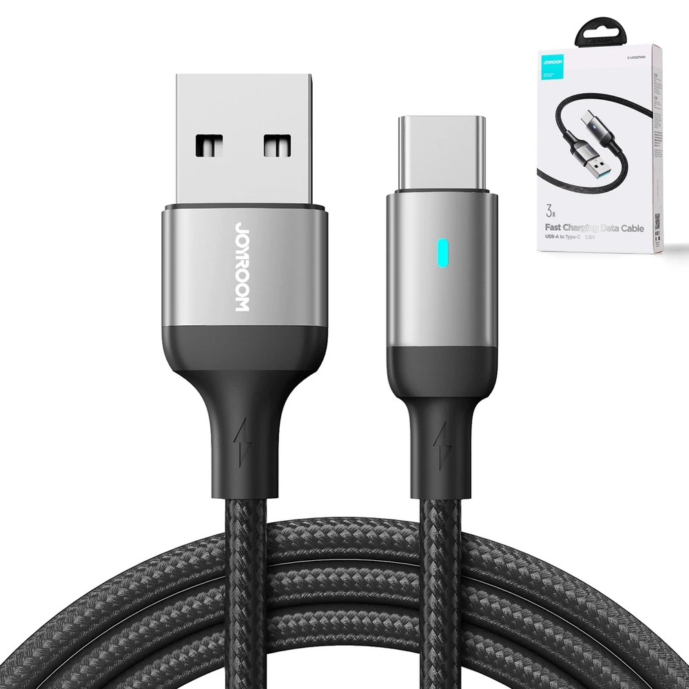 USB kabelis Joyroom S-UC027A10 USB į Type-C 3A 1,2m juodas